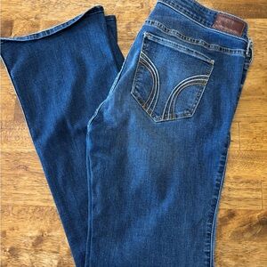 Hollister Low-Rise Boot Cut Dark Blue Jeans
